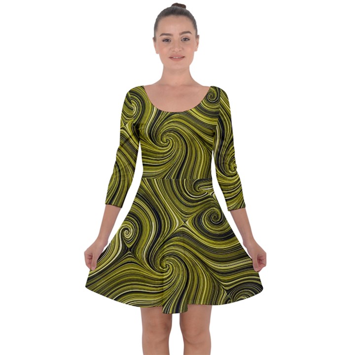 Electric Field Art XLVIII Quarter Sleeve Skater Dress