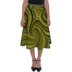 Electric Field Art Xlviii Perfect Length Midi Skirt by okhismakingart