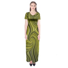 Electric Field Art Xlviii Short Sleeve Maxi Dress by okhismakingart