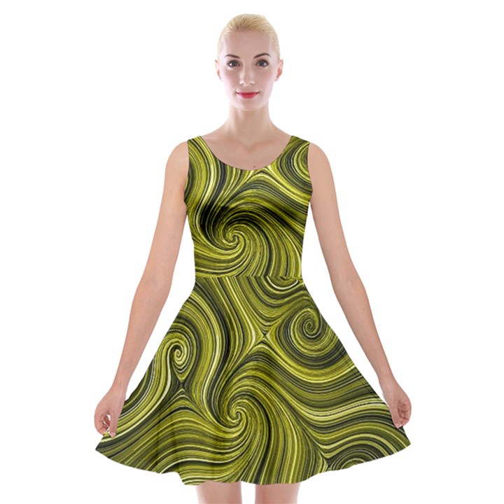 Electric Field Art XLVIII Velvet Skater Dress