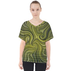 Electric Field Art Xlviii V-neck Dolman Drape Top by okhismakingart