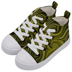 Electric Field Art Xlviii Kids  Mid-top Canvas Sneakers by okhismakingart