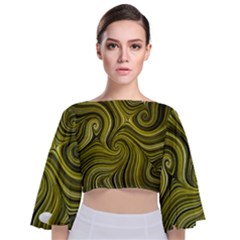 Electric Field Art Xlviii Tie Back Butterfly Sleeve Chiffon Top by okhismakingart