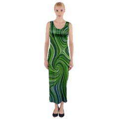 Electric Field Art Xlix Fitted Maxi Dress by okhismakingart