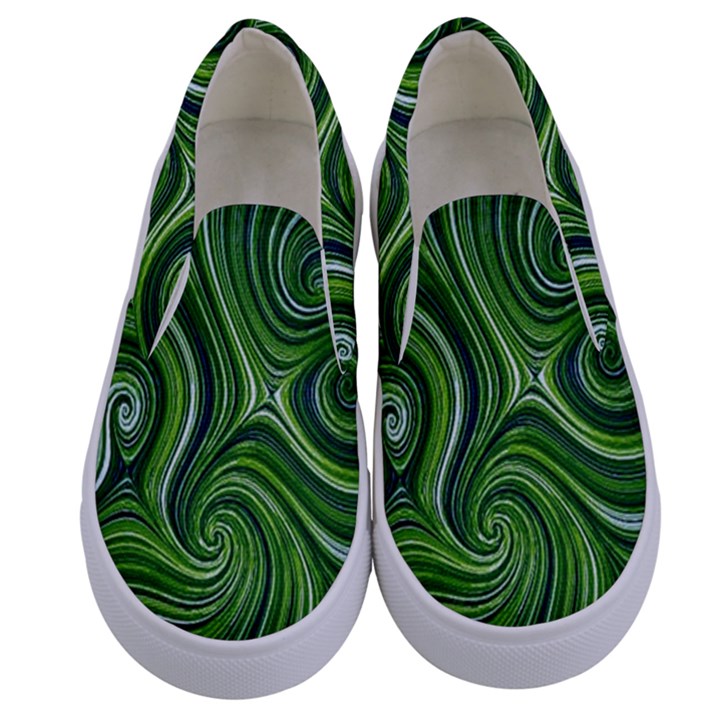 Electric Field Art XLIX Kids  Canvas Slip Ons