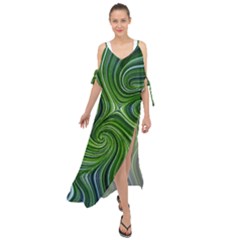 Electric Field Art Xlix Maxi Chiffon Cover Up Dress