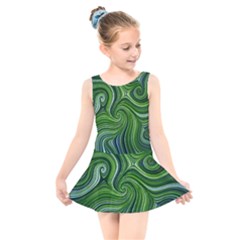 Electric Field Art Xlix Kids  Skater Dress Swimsuit by okhismakingart