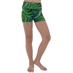 Electric Field Art Xlix Kids  Lightweight Velour Yoga Shorts