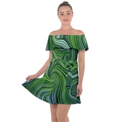 Electric Field Art Xlix Off Shoulder Velour Dress by okhismakingart