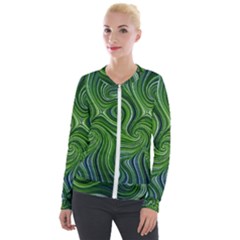 Electric Field Art Xlix Velour Zip Up Jacket