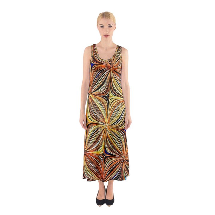 Electric Field Art XLVII Sleeveless Maxi Dress