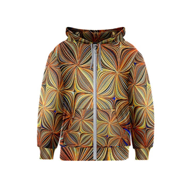 Electric Field Art XLVII Kids  Zipper Hoodie