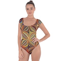 Electric Field Art Xlvii Short Sleeve Leotard  by okhismakingart