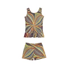 Electric Field Art Xlvii Kids  Boyleg Swimsuit