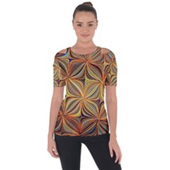 Electric Field Art Xlvii Shoulder Cut Out Short Sleeve Top by okhismakingart