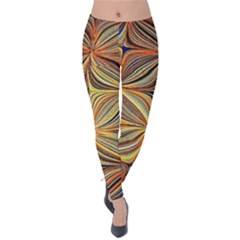 Electric Field Art Xlvii Velvet Leggings by okhismakingart