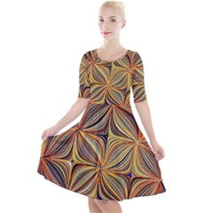 Electric Field Art Xlvii Quarter Sleeve A-line Dress by okhismakingart