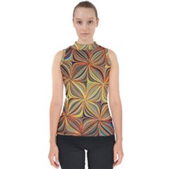 Electric Field Art Xlvii Mock Neck Shell Top by okhismakingart