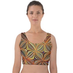 Electric Field Art Xlvii Velvet Crop Top