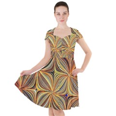 Electric Field Art Xlvii Cap Sleeve Midi Dress by okhismakingart