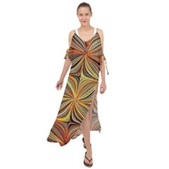 Electric Field Art Xlvii Maxi Chiffon Cover Up Dress