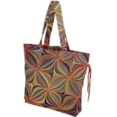 Electric Field Art Xlvii Drawstring Tote Bag by okhismakingart