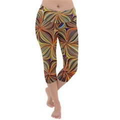 Electric Field Art Xlvii Lightweight Velour Capri Yoga Leggings by okhismakingart