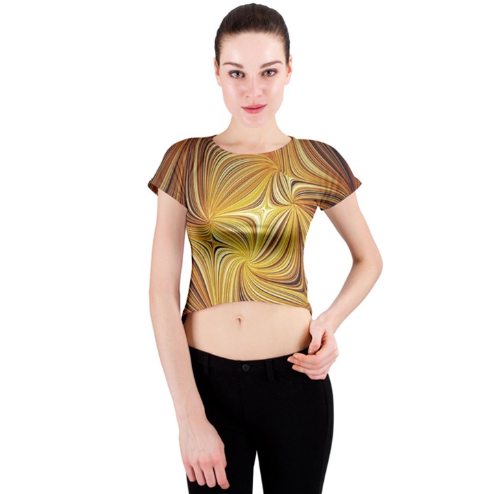 Electric Field Art L Crew Neck Crop Top