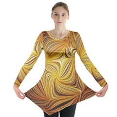 Electric Field Art L Long Sleeve Tunic  by okhismakingart