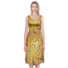 Electric Field Art L Midi Sleeveless Dress by okhismakingart