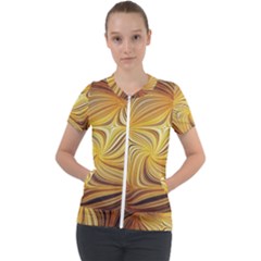 Electric Field Art L Short Sleeve Zip Up Jacket