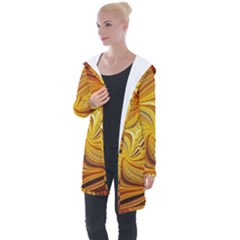 Electric Field Art Li Longline Hooded Cardigan