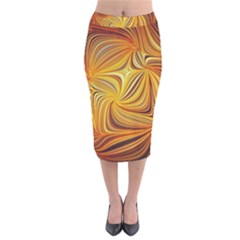 Electric Field Art Li Velvet Midi Pencil Skirt by okhismakingart