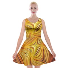 Electric Field Art Li Velvet Skater Dress by okhismakingart