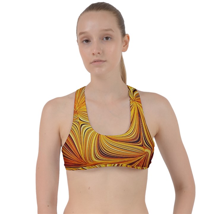 Electric Field Art LI Criss Cross Racerback Sports Bra