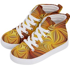 Electric Field Art Li Kids  Hi-top Skate Sneakers by okhismakingart