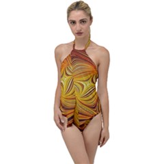 Electric Field Art Li Go With The Flow One Piece Swimsuit