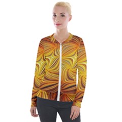 Electric Field Art Li Velour Zip Up Jacket