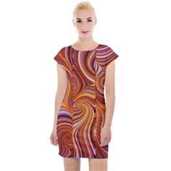 Electric Field Art Liii Cap Sleeve Bodycon Dress