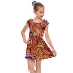 Electric Field Art Liii Kids  Cap Sleeve Dress by okhismakingart