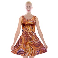 Electric Field Art Liii Velvet Skater Dress by okhismakingart