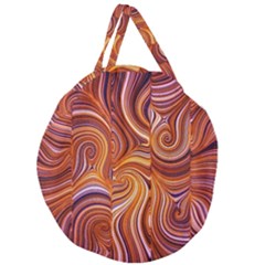 Electric Field Art Liii Giant Round Zipper Tote by okhismakingart