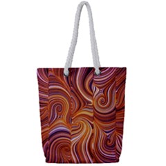 Electric Field Art Liii Full Print Rope Handle Tote (small) by okhismakingart