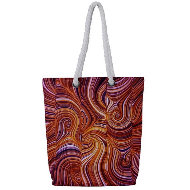 Electric Field Art LIII Full Print Rope Handle Tote (Small)