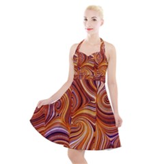 Electric Field Art Liii Halter Party Swing Dress 