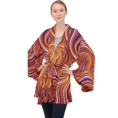 Electric Field Art Liii Velvet Kimono Robe