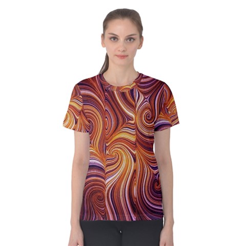 Electric Field Art Liv Women s Cotton Tee by okhismakingart