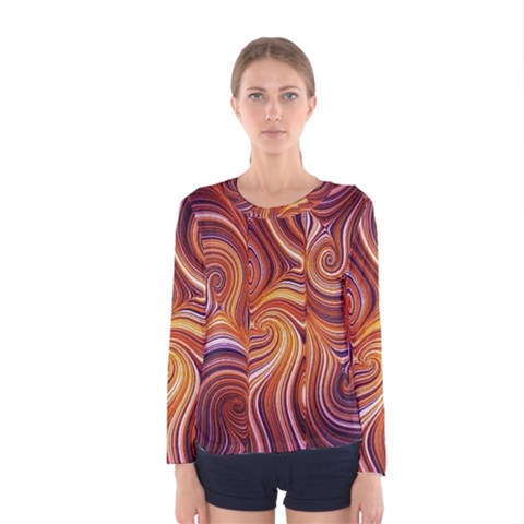 Electric Field Art Liv Women s Long Sleeve Tee by okhismakingart