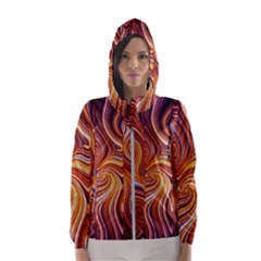 Electric Field Art Liv Women s Hooded Windbreaker by okhismakingart