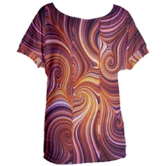 Electric Field Art Liv Women s Oversized Tee by okhismakingart